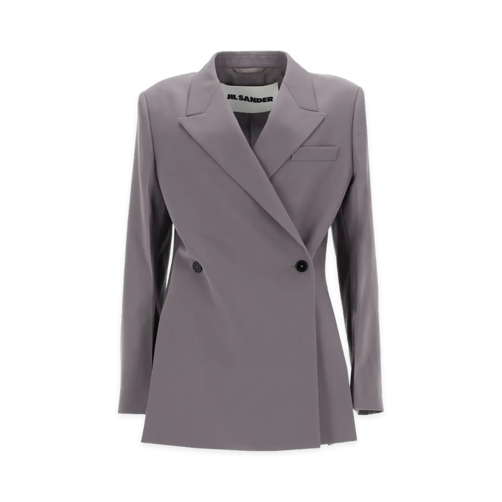 Jil Sander Double-Breasted Wool Jacket "Gray"