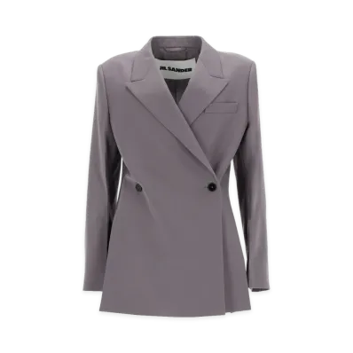 Jil Sander Double-Breasted Wool Jacket "Gray"