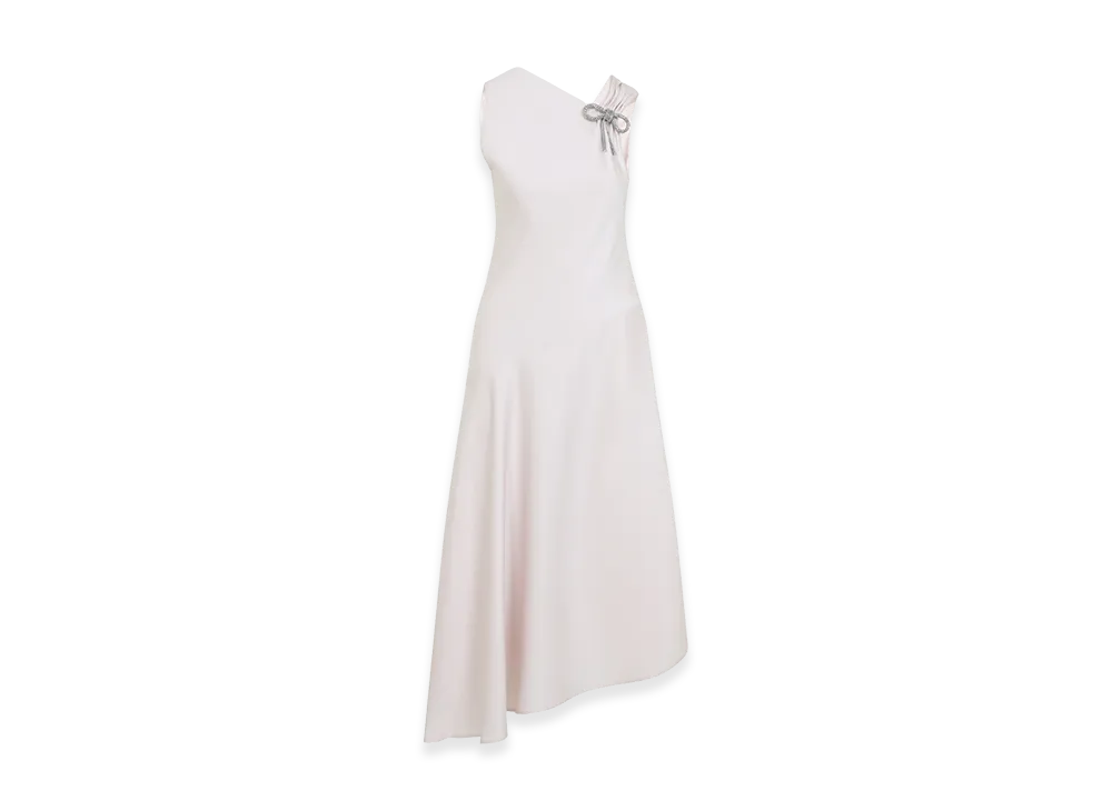 Jil Sander Women's Asymmetric Dress With Diagonal Cut "Pink"