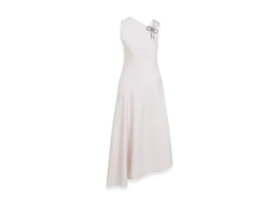 Jil Sander Women's Asymmetric Dress With Diagonal Cut "Pink"