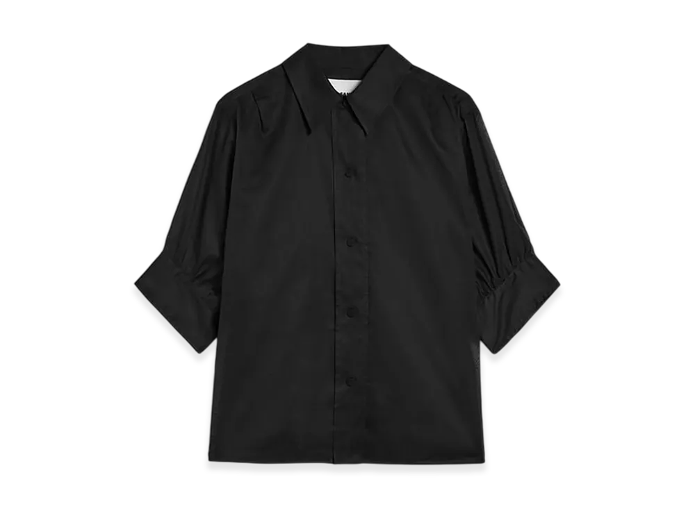 Jil Sander Cotton Muslin Shirt "Black"