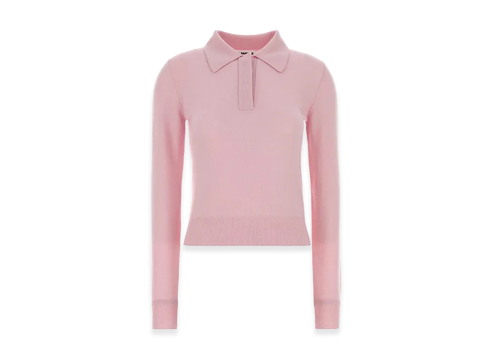 Jil Sander Women's Wool Polo Shirt "Pink"