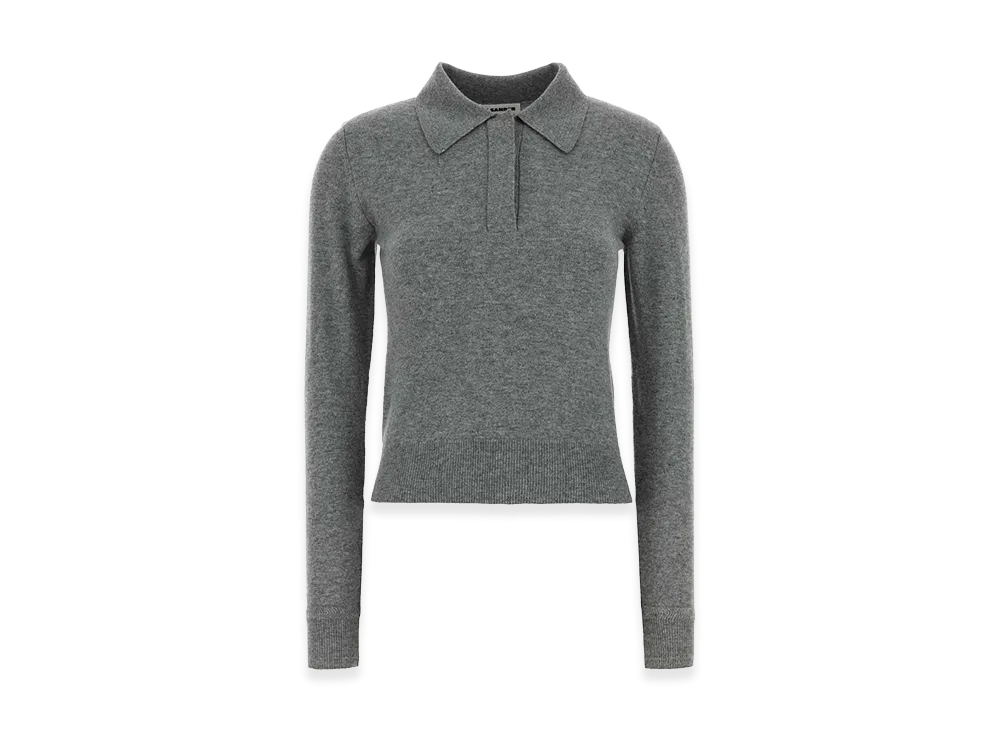 Jil Sander Women's Wool Polo Shirt "Grey"