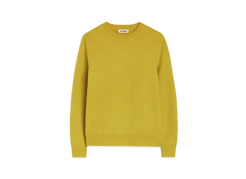 Jil Sander Women's Crew-Neck Sweater "Olive Gold"