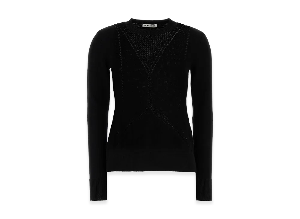 Jil Sander Women's Wool Blend Sweater "Black"