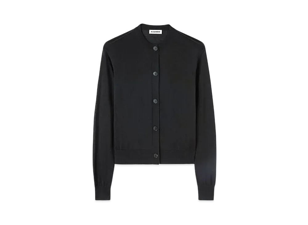 Jil Sander Women's Crew-Neck Cardigan "Black"
