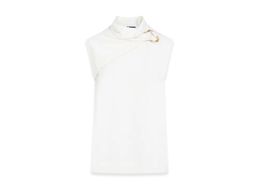 Jil Sander Women's Draped Knitted Tank Top "White"