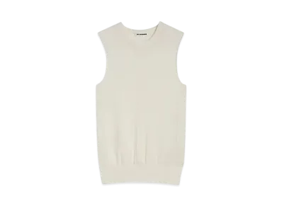 Jil Sander Women's Crew-Neck Vest "Eggshell"