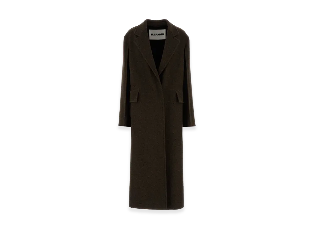Jil Sander Women's Wool Coat "Melange Brown"