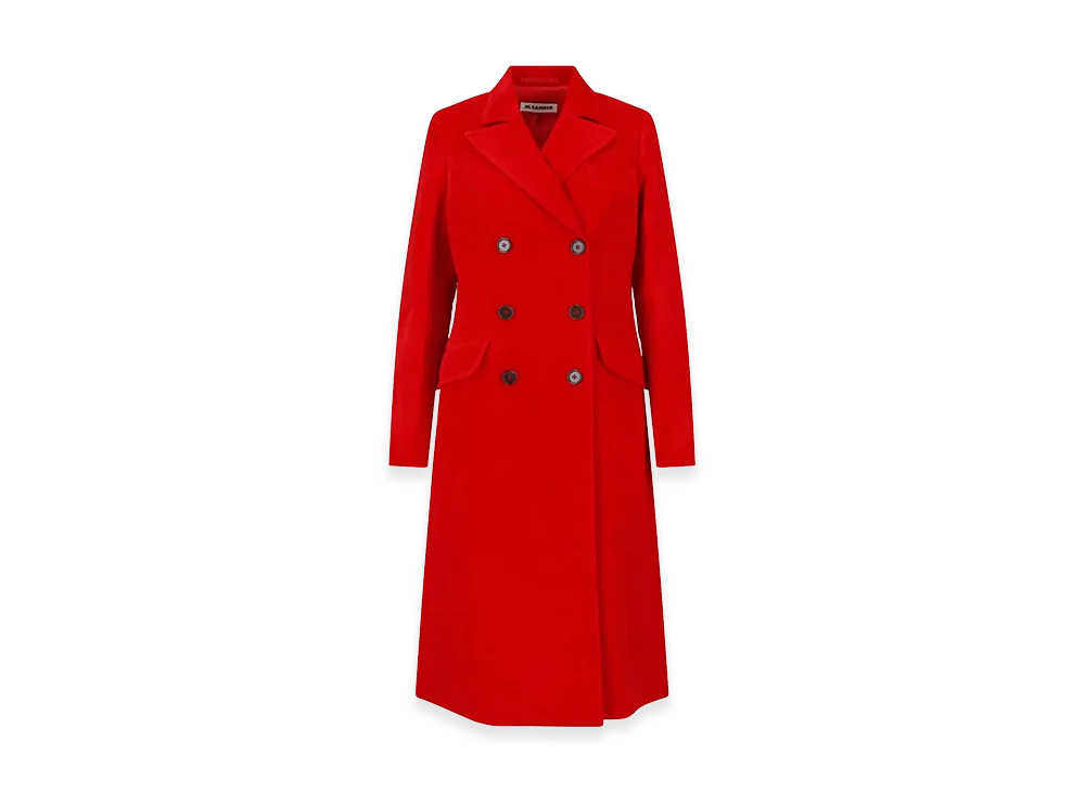 Jil Sander Women's Double-Breasted Coat "Red"