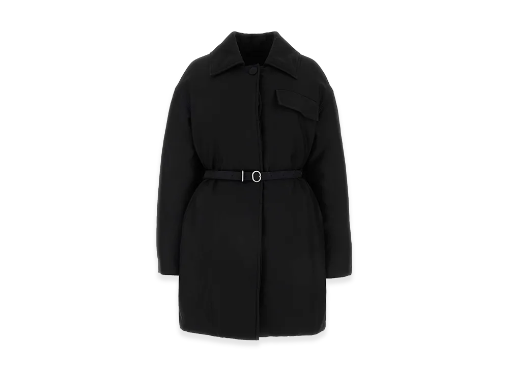 Jil Sander Women's Gabardine Oversize Down Coat "Black"