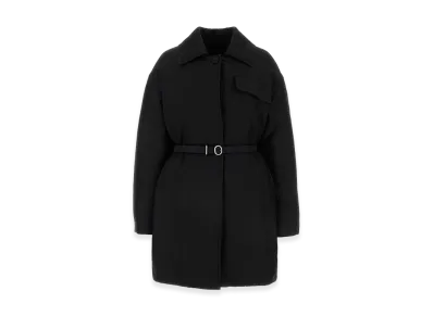 Jil Sander Women's Gabardine Oversize Down Coat "Black"