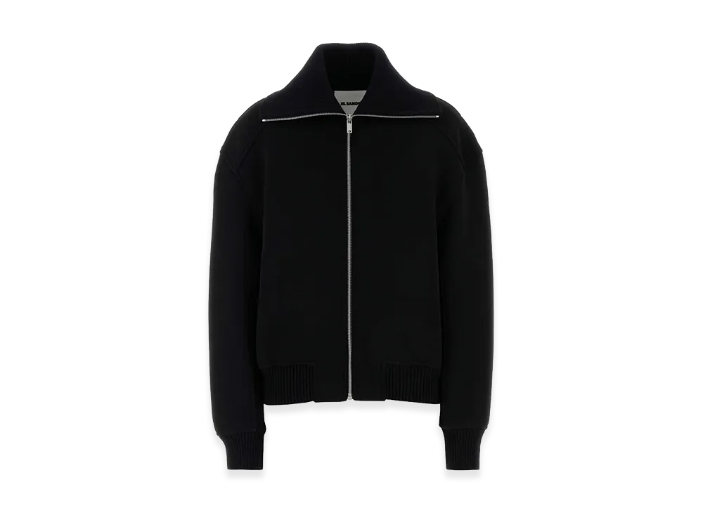 Jil Sander Women's Wool Blend Bomber Jacket "Black"