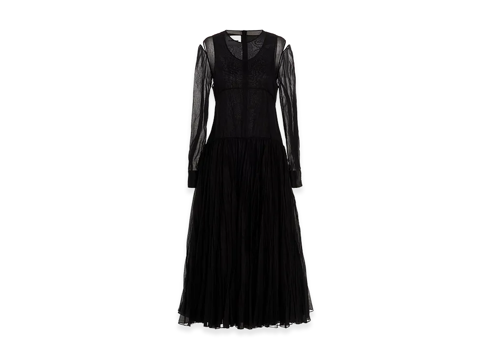 Jil Sander Women's Pleated Skirt Dress "Black"