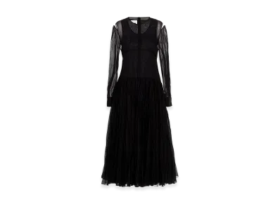 Jil Sander Women's Pleated Skirt Dress "Black"