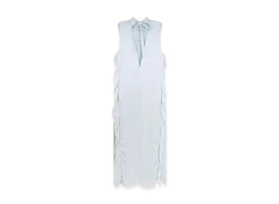 Jil Sander Women's Viscose Dress With Lateral Rouches "Blue"