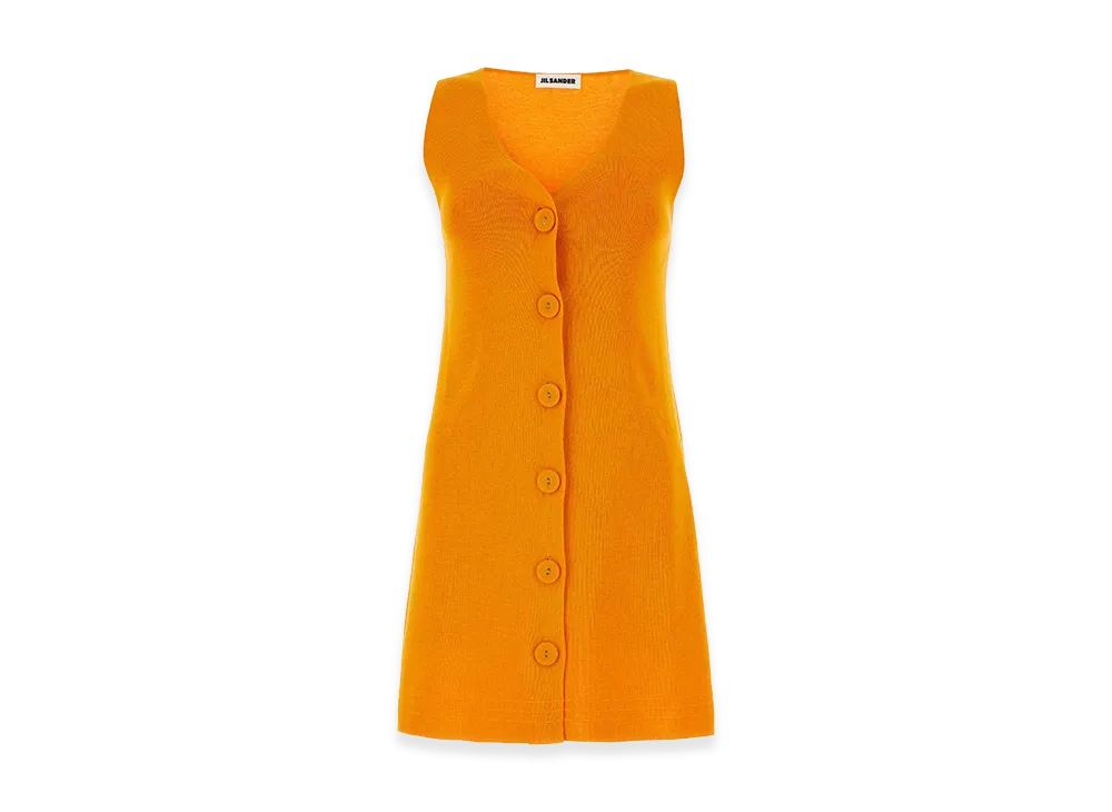 Jil Sander Women's Cotton Blend Dress "Orange"
