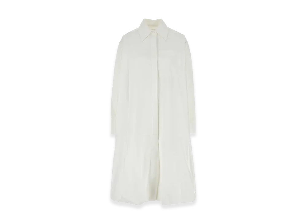 Jil Sander Women's Poplin Shirt Dress "White"