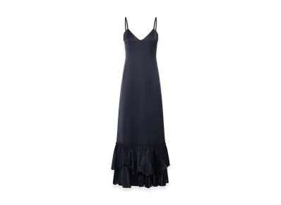 Jil Sander Women's Ruffled Silk Blend Dress "Black"
