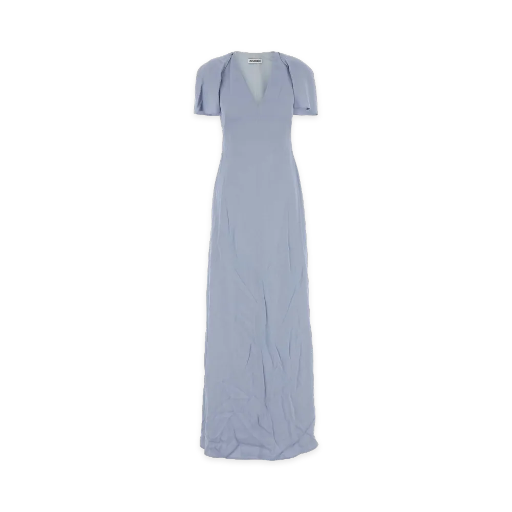 Jil Sander Viscose Long Dress "Blue"