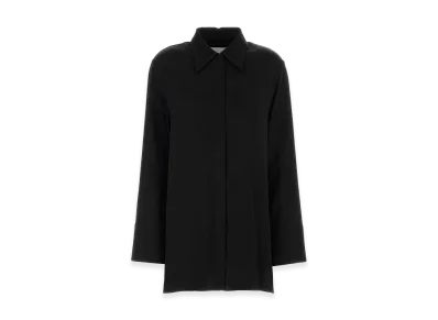 Jil Sander Women's Satin Oversize Shirt "Black"