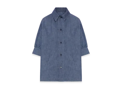 Jil Sander Women's Short-Sleeved Denim Shirt "Blue"