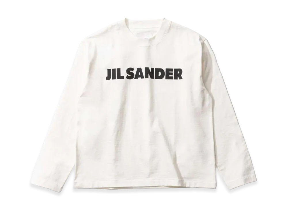 Jil Sander Print Logo Cotton Jersey "Porcelain"