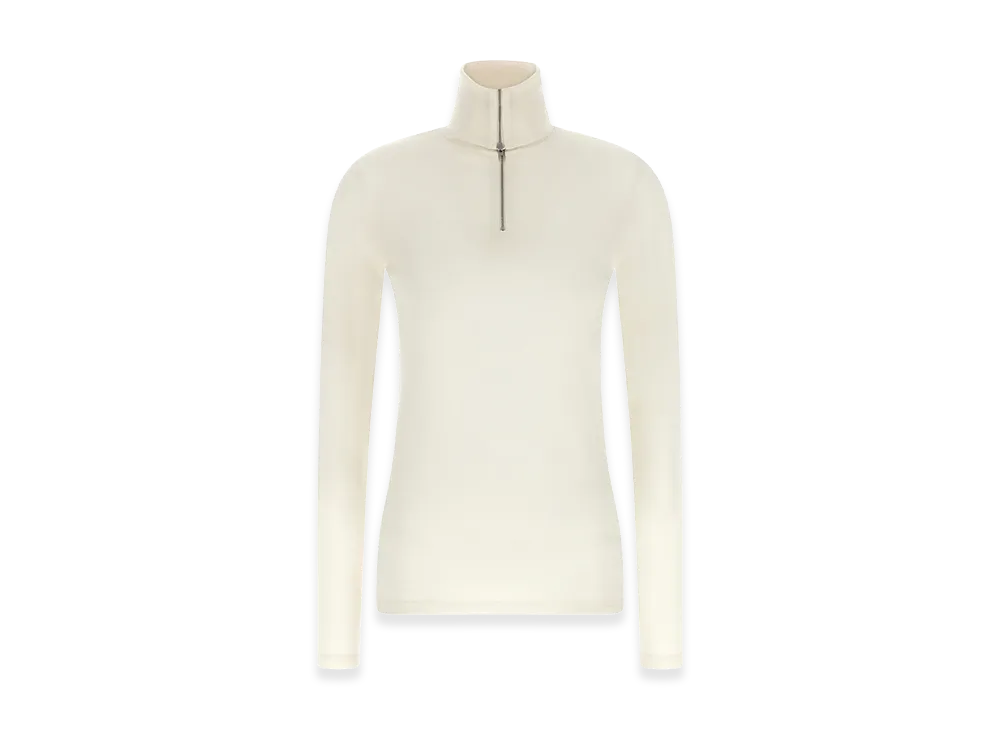 Jil Sander Women's Half-Zip Sweater "White"