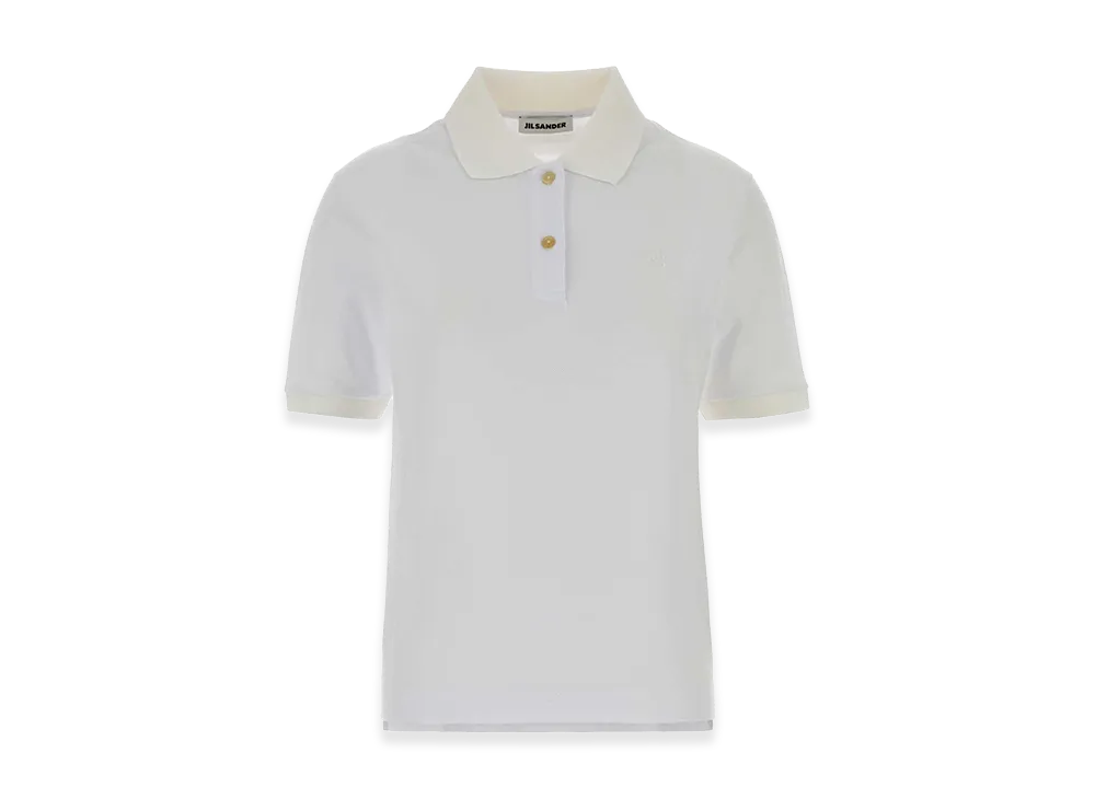 Jil Sander Women's Piquet Polo Shirt "White"