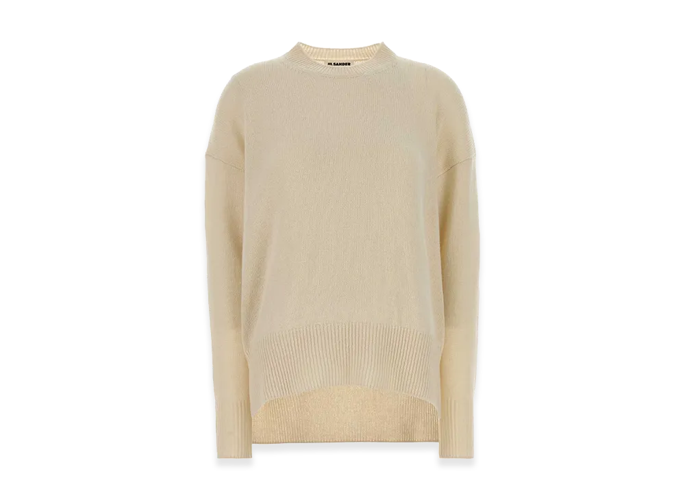 Jil Sander Women's Cashmere Oversize Sweater "Ivory"