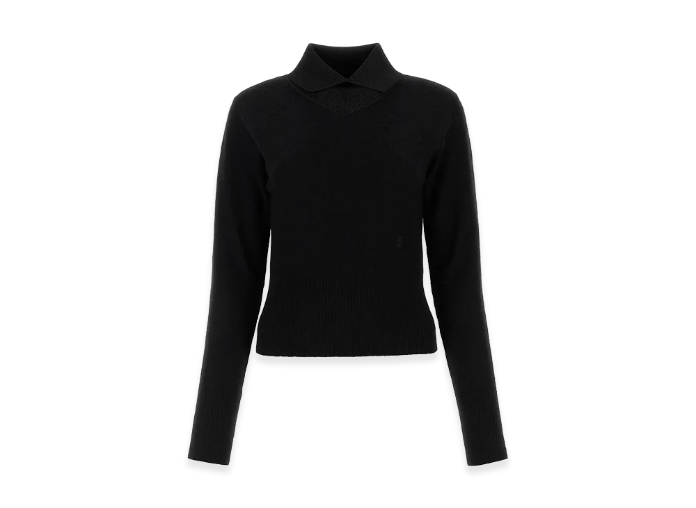 Jil Sander Women's Wool Blend Sweater "Black"
