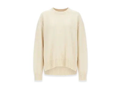 Jil Sander Women's Wool Crew Neck Sweater "White"