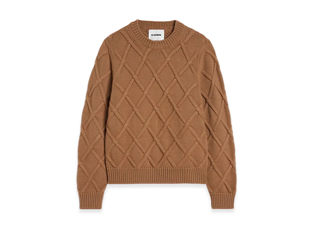 Jil Sander Wool Crew-Neck Sweater "Clay"