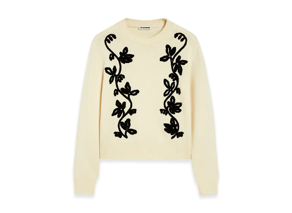 Jil Sander Wool Embroidered Sweater "Cloud"