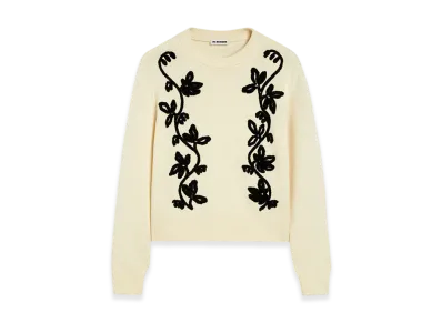 Jil Sander Wool Embroidered Sweater "Cloud"