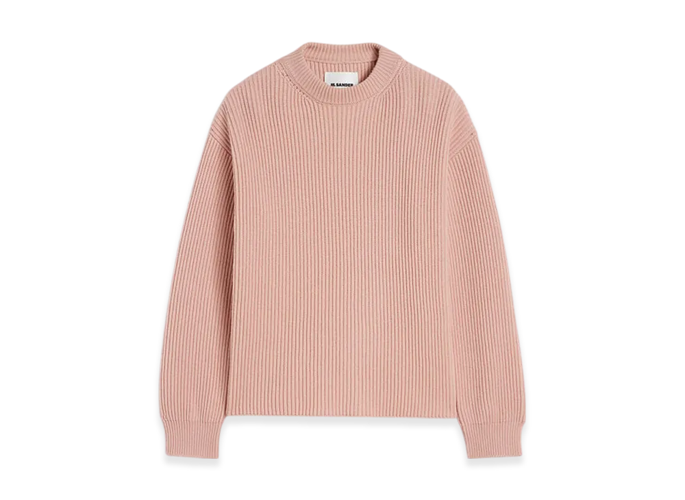 Jil Sander Midweight Wool Crew-Neck Sweater "Powder Pink"