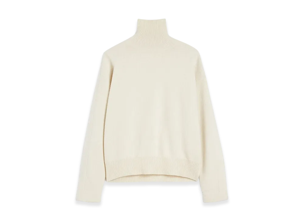 Jil Sander Wool Blend High-Neck Sweater "Stone"