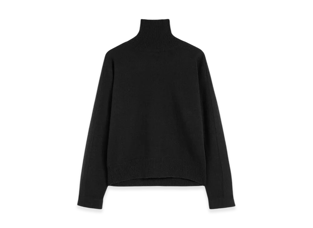 Jil Sander Wool Blend High-Neck Sweater "Black"