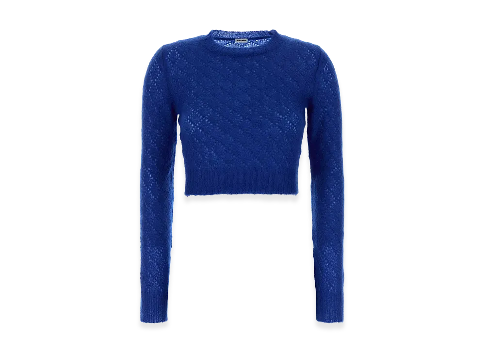 Jil Sander Women's Mohair Blend Sweater "Blue"