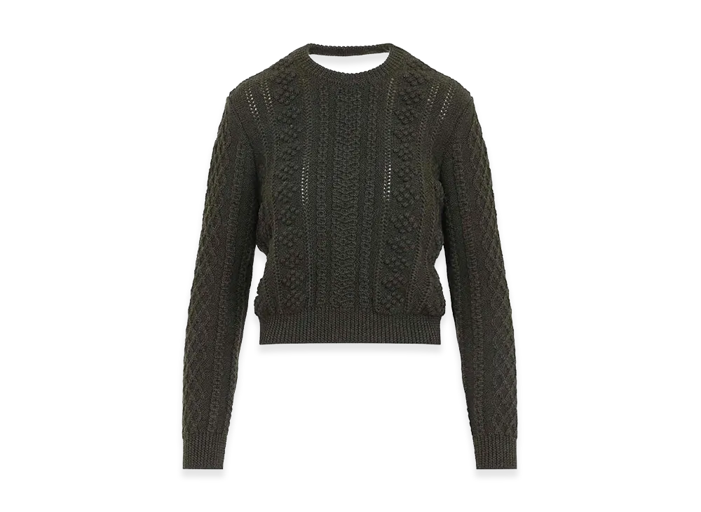 Jil Sander Women's Cable-Knit Sweater "Green"
