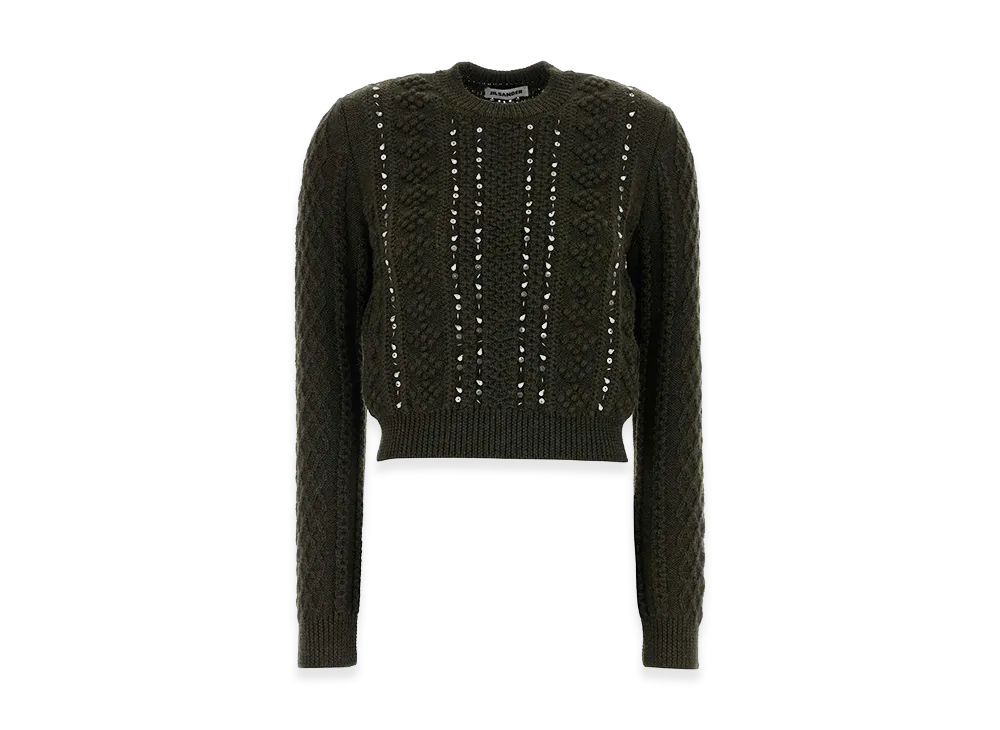 Jil Sander Women's Wool Sweater "Dark Green"