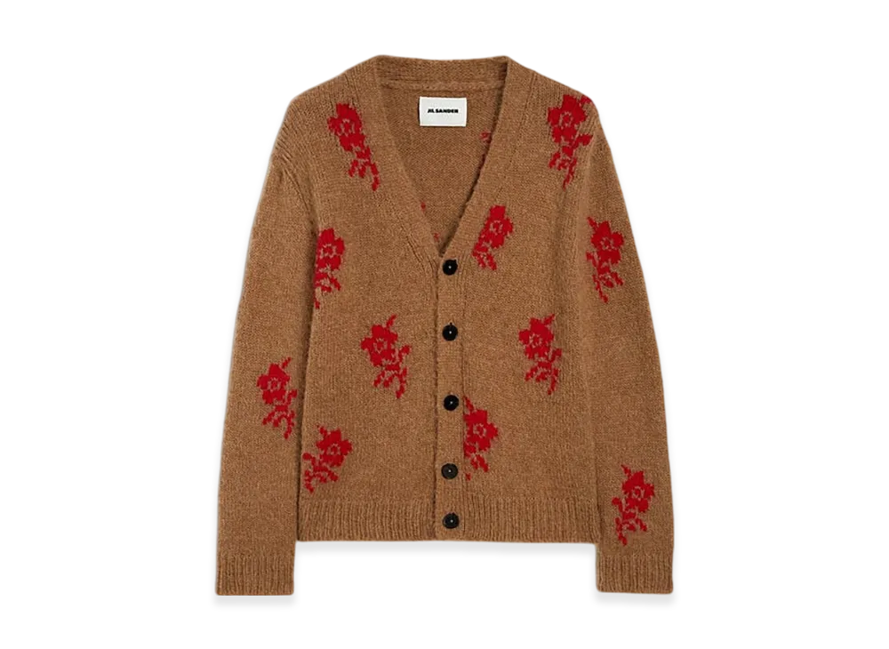 Jil Sander Wool Blend V-Neck Cardigan "Sunlight"