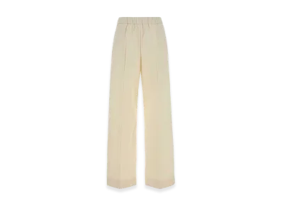 Jil Sander Women's Cotton Wide-Leg Pant "Ivory/White"