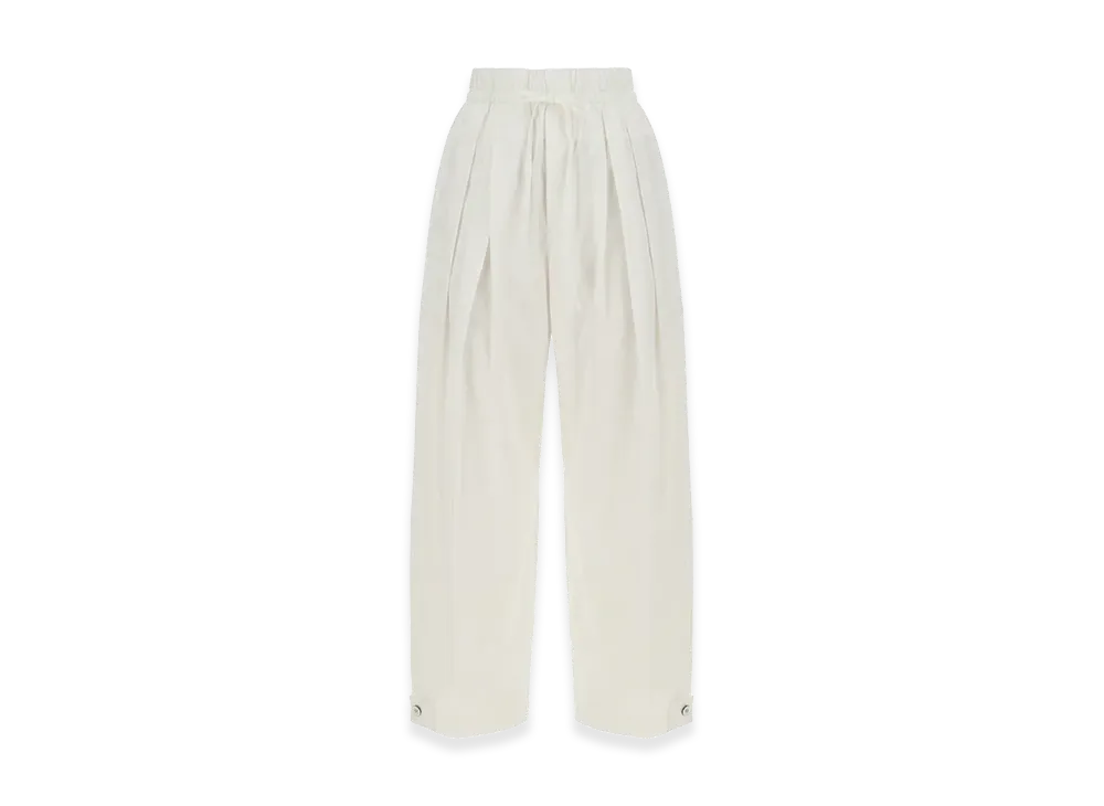 Jil Sander Women's Wide Pants In Cotton Gabardine "White"