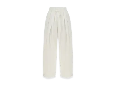 Jil Sander Women's Wide Pants In Cotton Gabardine "White"