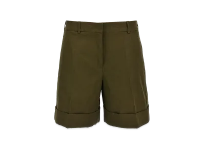 Jil Sander Women's Linen Bermuda Shorts "Green"