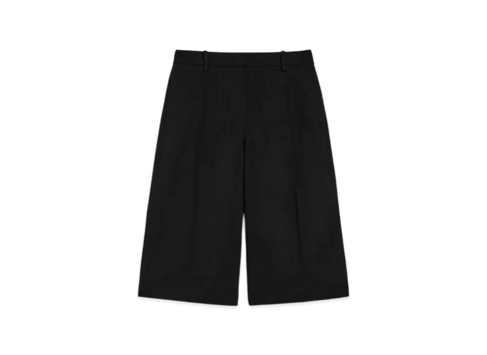Jil Sander Wool Canvas Bermuda Shorts "Black"