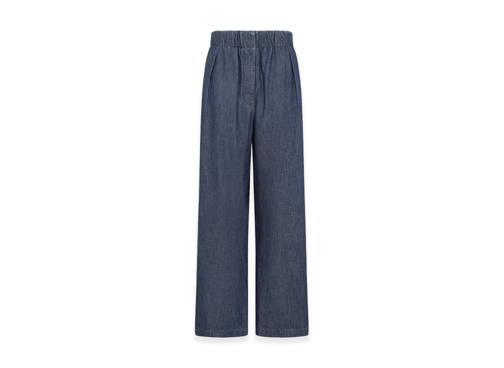 Jil Sander Women's Wide Leg Elasticated Pant "Indigo Blue"