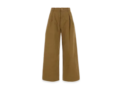 Jil Sander Women's Cotton Wide-Leg Pant "Beige/Camel"