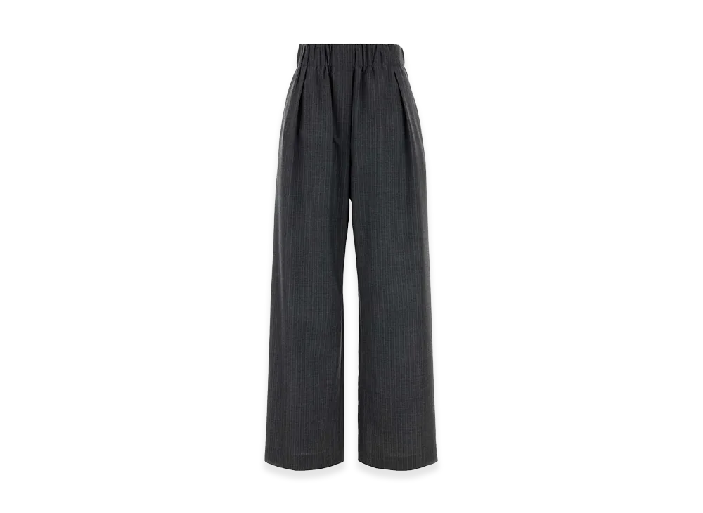 Jil Sander Women's Embroidered Wool Wide-Leg Pant "Stripped"